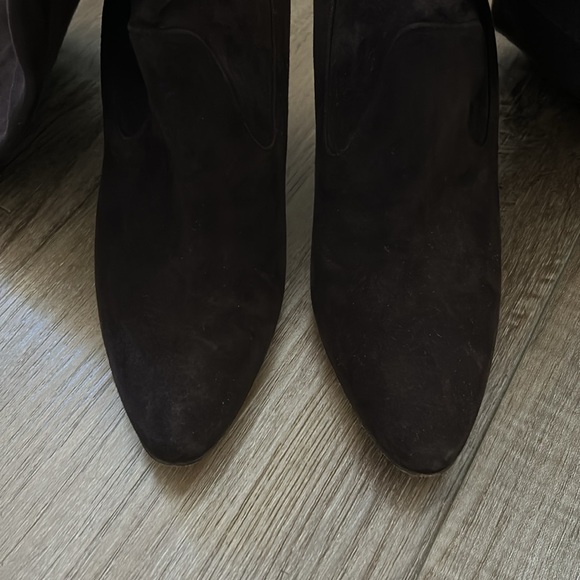 Manolo blahnik brown suede kneed high boots 36.5 6.5 stretchy - Picture 7 of 8
